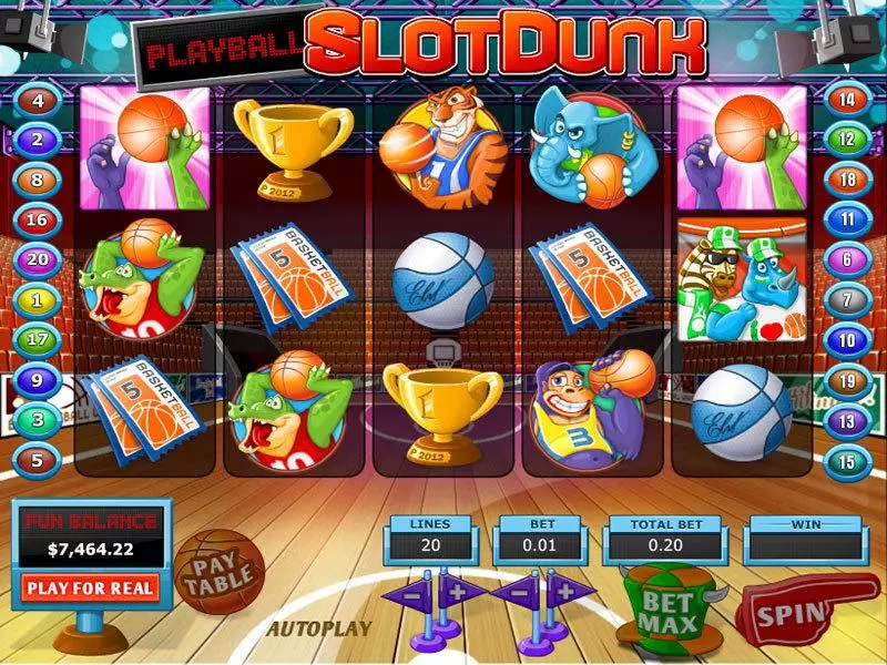 Slot Dunk Fun Slot Game made by Topgame with 5 Reel and 20 Line