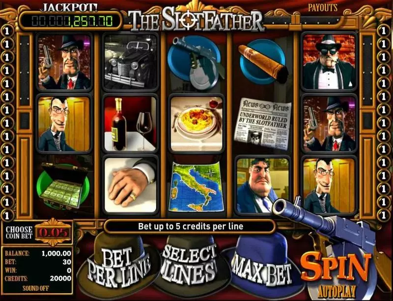 Slotfather Fun Slot Game made by BetSoft with 5 Reel 