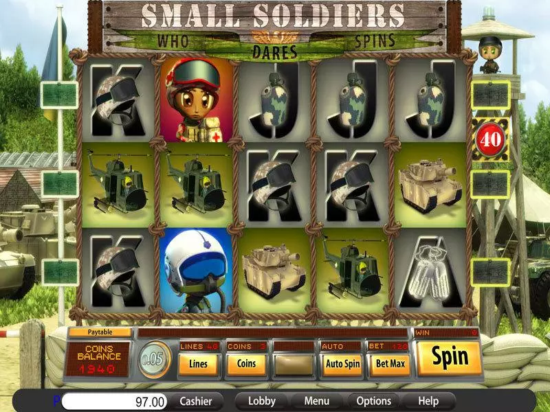 Small Soldiers Fun Slot Game made by Saucify with 5 Reel and 40 Line