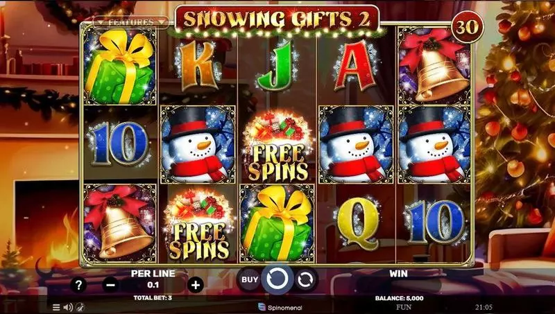 Snowing Gifts 2 Fun Slot Game made by Spinomenal with 5 Reel and 30 Line