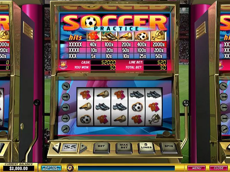 Soccer Practice Fun Slot Game made by PlayTech with 5 Reel and 5 Line