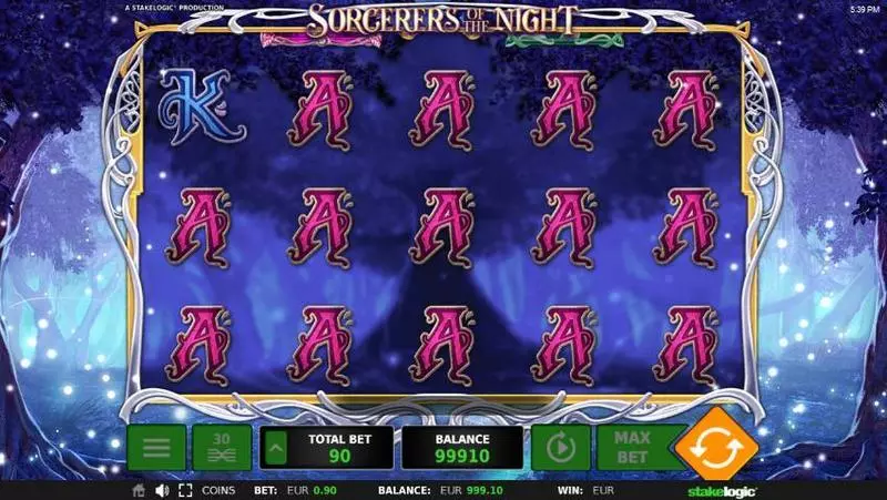 Sorcerers of the Night Fun Slot Game made by StakeLogic with 5 Reel and 30 Line