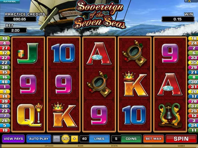 Sovereign of the Seven Seas Fun Slot Game made by Microgaming with 5 Reel and 40 Line