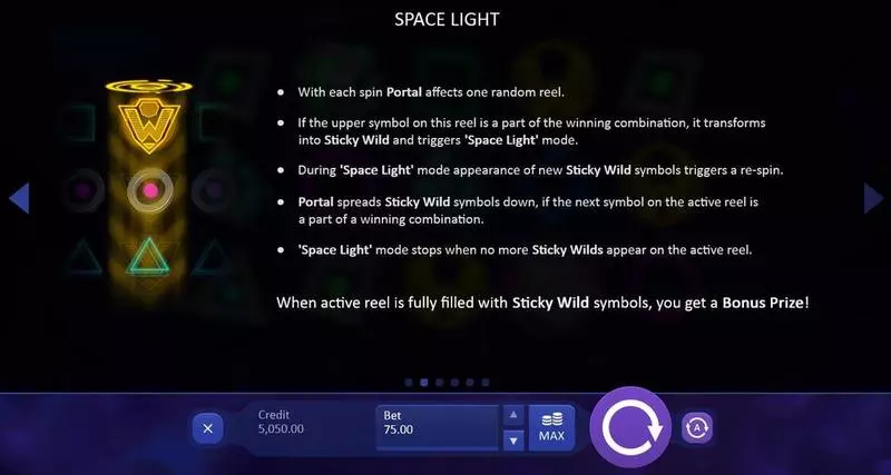 Space Lights Fun Slot Game made by Playson with 5 Reel and 15 Line