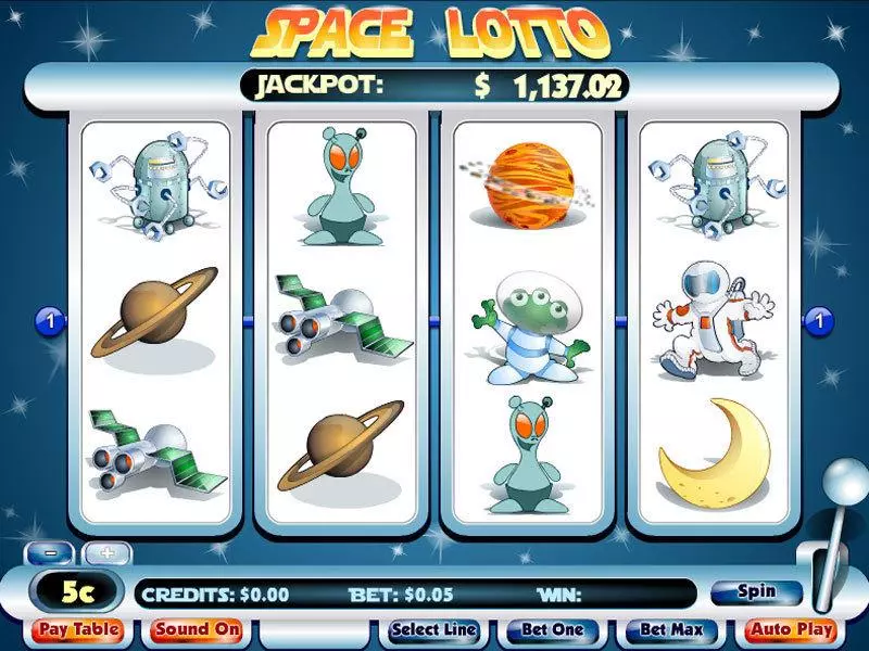 Space Lotto Fun Slot Game made by Byworth with 5 Reel and 10 Line