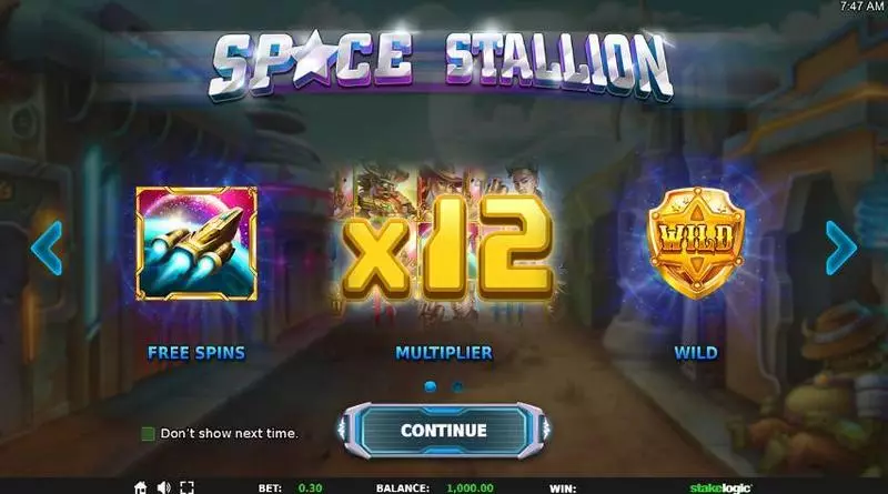 Space Stallion Fun Slot Game made by StakeLogic with 5 Reel and 30 Line