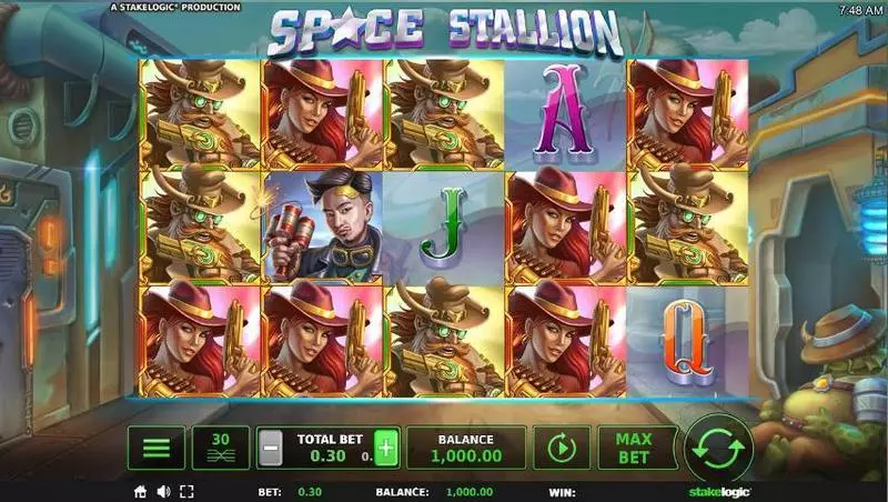 Space Stallion Fun Slot Game made by StakeLogic with 5 Reel and 30 Line