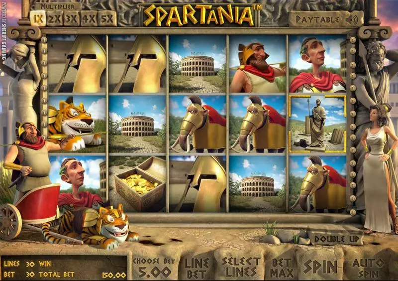 Spartania Fun Slot Game made by StakeLogic with 5 Reel and 30 Line