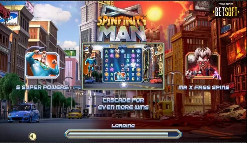 Spinfinity Man Fun Slot Game made by BetSoft with 7 Reel 
