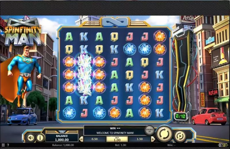 Spinfinity Man Fun Slot Game made by BetSoft with 7 Reel 