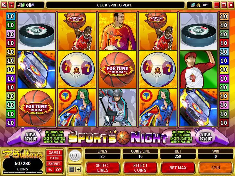 Sports Night Fun Slot Game made by Microgaming with 5 Reel and 25 Line