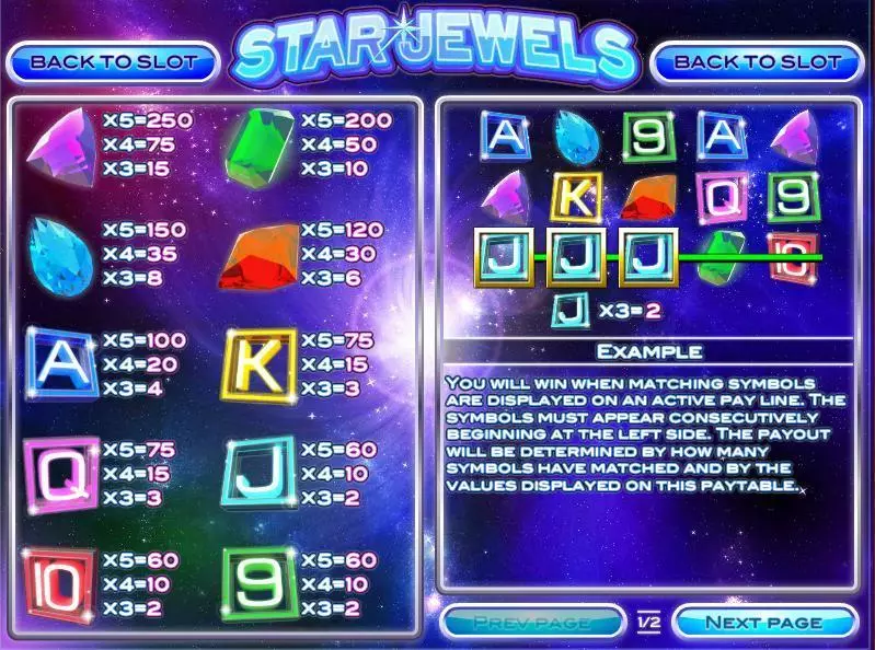 Star Jewels Fun Slot Game made by Rival with 5 Reel and 10 Line