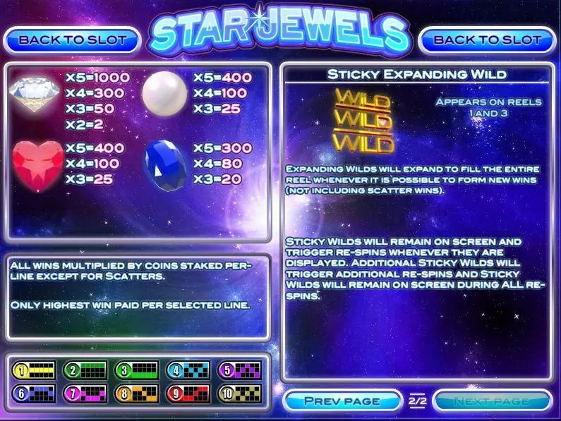 Star Jewels Fun Slot Game made by Rival with 5 Reel and 10 Line