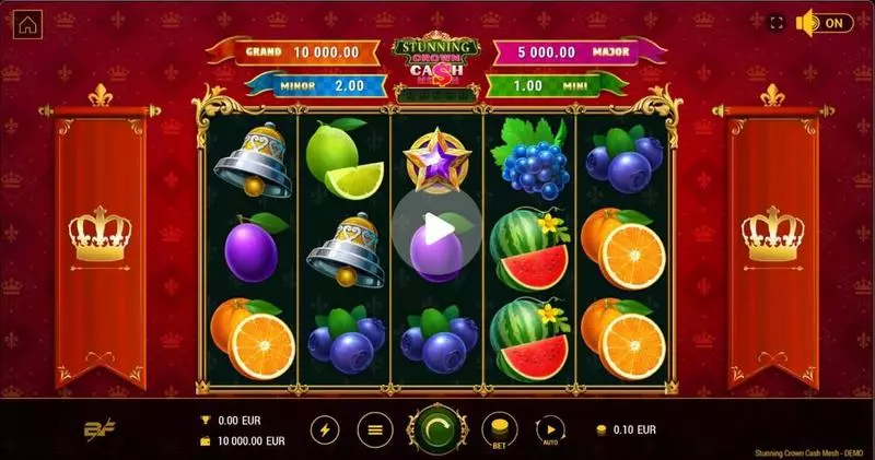 Stunning Crown Cash Mesh Fun Slot Game made by BF Games with 5 Reel and 10 Line