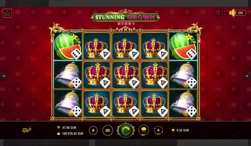 Stunning Crown Dice Fun Slot Game made by BF Games with 5 Reel and 10 Line
