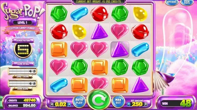 Sugar Pop Fun Slot Game made by BetSoft with 5 Reel 