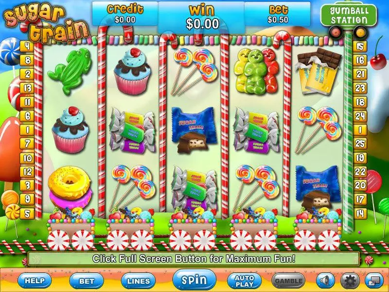 Sugar Train Fun Slot Game made by Eyecon with 5 Reel and 25 Line