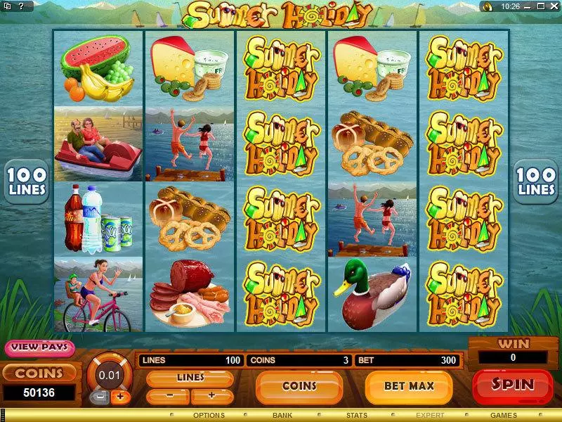 Summer Holiday Fun Slot Game made by Microgaming with 5 Reel and 100 Line