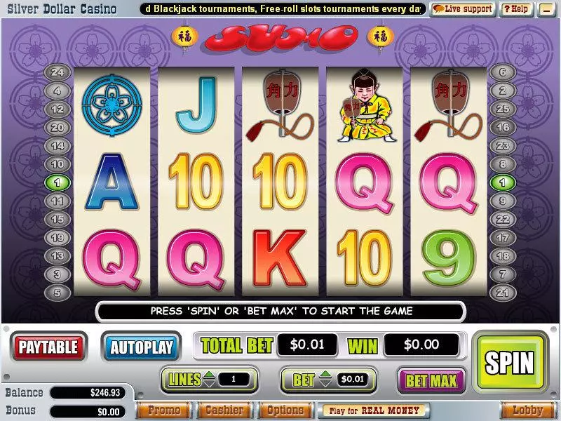 Sumo Fun Slot Game made by WGS Technology with 5 Reel and 25 Line