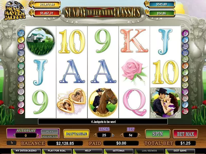 Sunday Classics Fun Slot Game made by CryptoLogic with 5 Reel and 25 Line