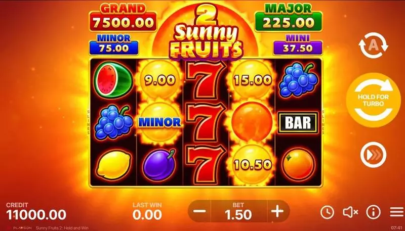 Sunny Fruits 2: Hold and Win Fun Slot Game made by  with 5 Reel 