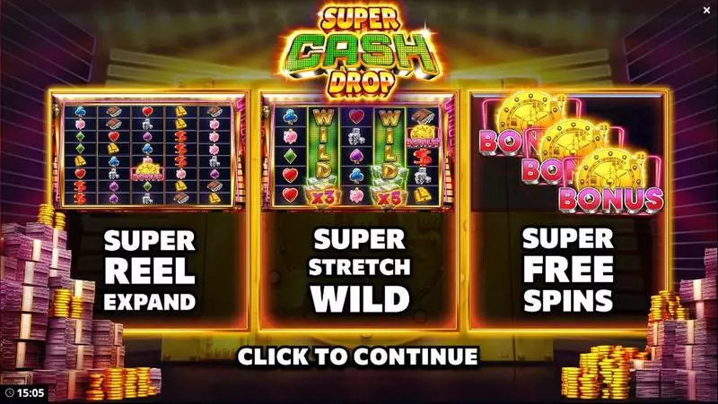 Super Cash Drop  Fun Slot Game made by Bang Bang Games with 5 Reel and 178 Line