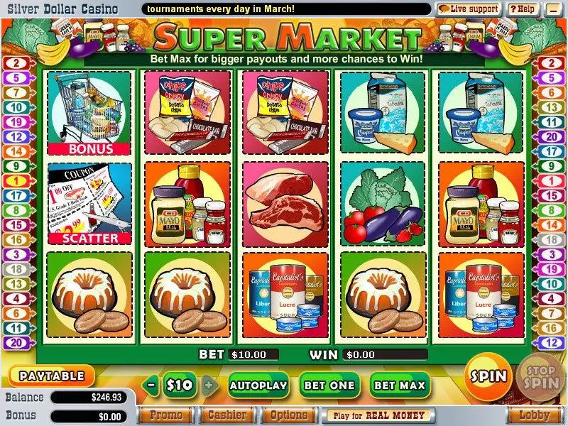 SuperMarket Fun Slot Game made by WGS Technology with 5 Reel and 20 Line