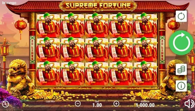 Supreme Fortune Fun Slot Game made by Booongo with 5 Reel and 20 Line