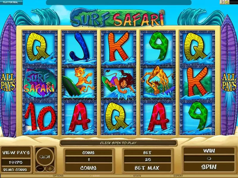 Surf Safari Fun Slot Game made by Genesis with 5 Reel and 243 Line