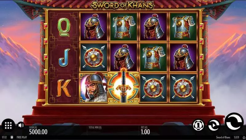 Sword of Khans Fun Slot Game made by Thunderkick with 5 Reel and 10 Line