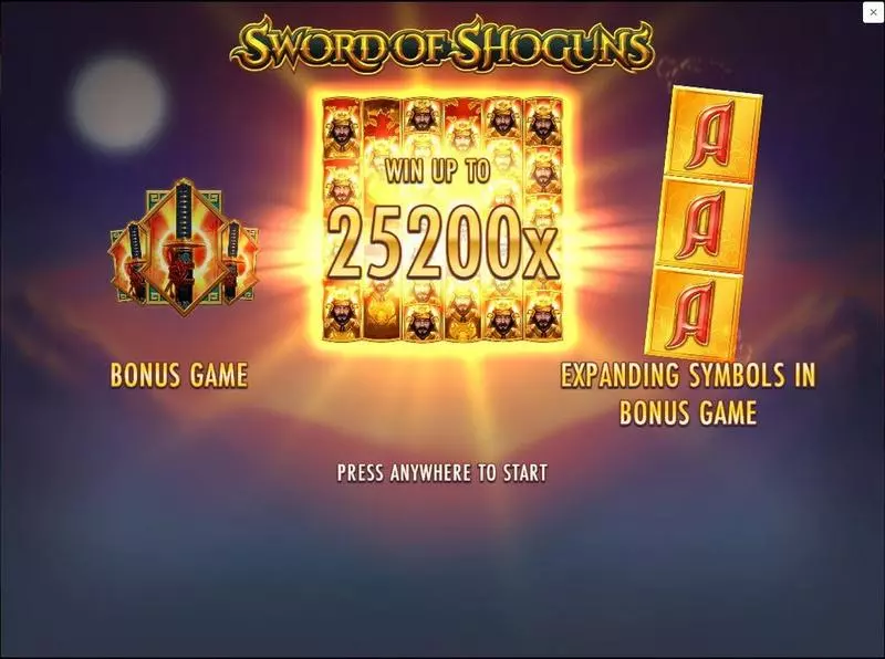 Sword Of Shoguns Fun Slot Game made by Thunderkick with 6 Reel and 5040 Ways