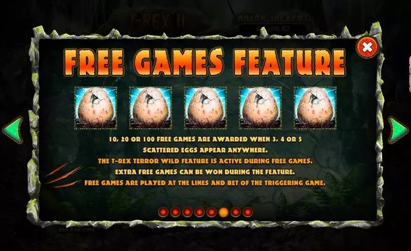 T-Rex II Fun Slot Game made by RTG with 5 Reel and 25 Line