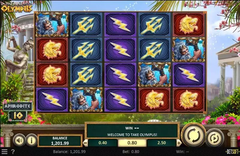 Take Olympus Fun Slot Game made by BetSoft with 5 Reel and 50 Line