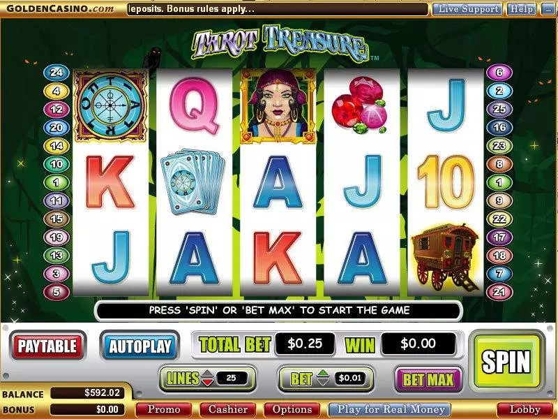 Tarot Treasure Fun Slot Game made by WGS Technology with 5 Reel and 25 Line