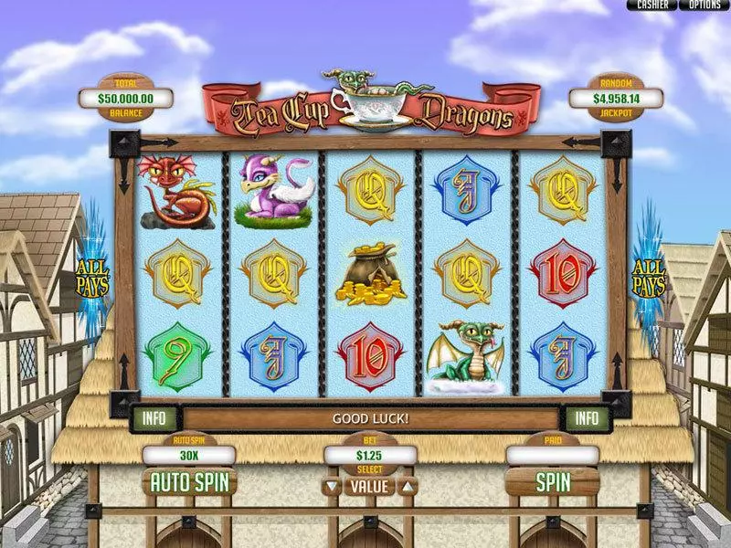Tea Cup Dragons Fun Slot Game made by RTG with 5 Reel and 243 Line