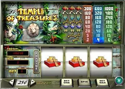 Temple of Treasures Fun Slot Game made by PlayTech with 3 Reel and 1 Line