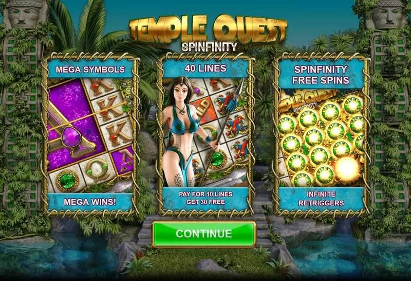 Temple Quest Spinfinity Fun Slot Game made by Big Time Gaming with 5 Reel and 40 Line