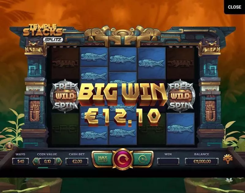 Temple Stacks Fun Slot Game made by Yggdrasil with 5 Reel and 243 Line