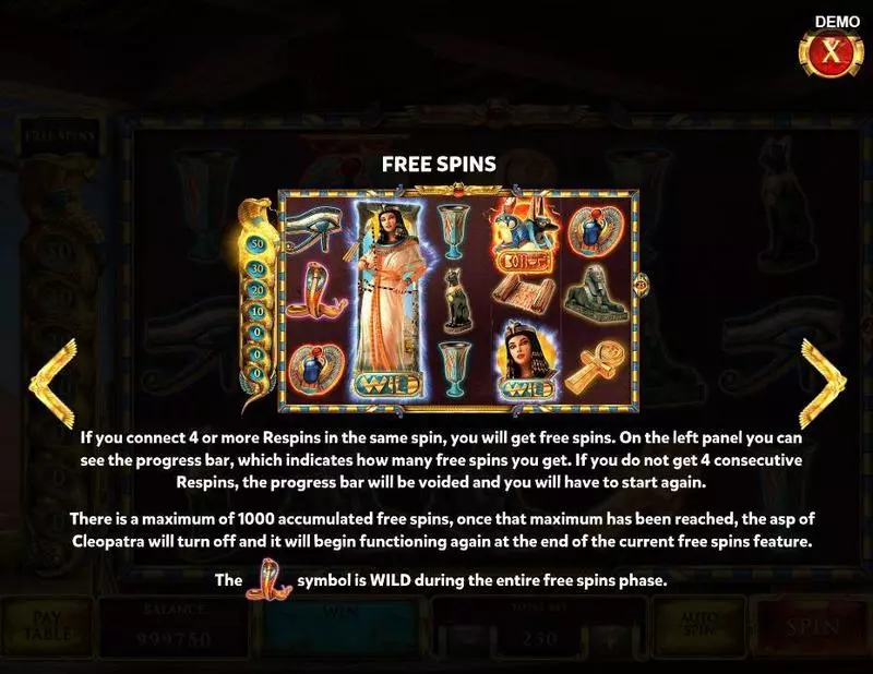 The Asp of Cleopatra Fun Slot Game made by Red Rake Gaming with 5 Reel and 25 Line