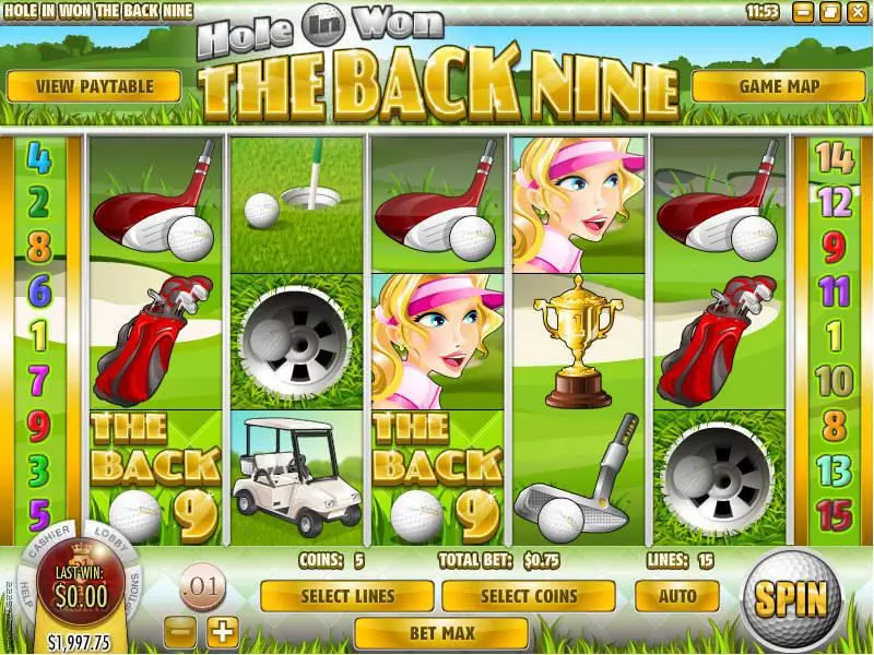 The Back Nine Fun Slot Game made by Rival with 5 Reel and 15 Line