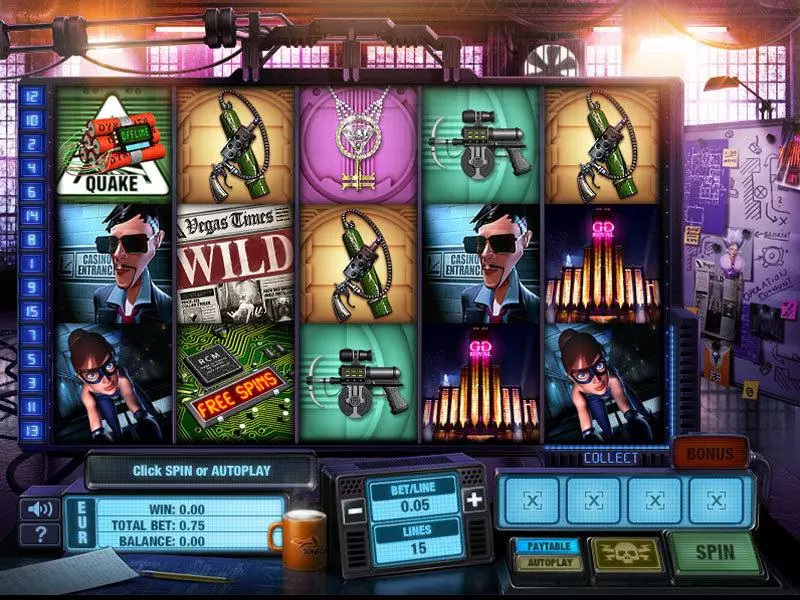 The Casino Job Fun Slot Game made by GTECH with 5 Reel and 15 Line