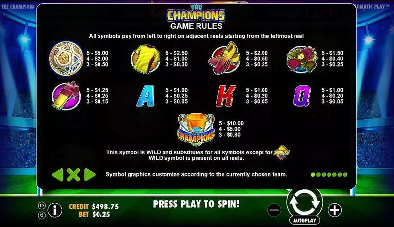 The Champions Fun Slot Game made by Pragmatic Play with 3 Reel and 25 Line