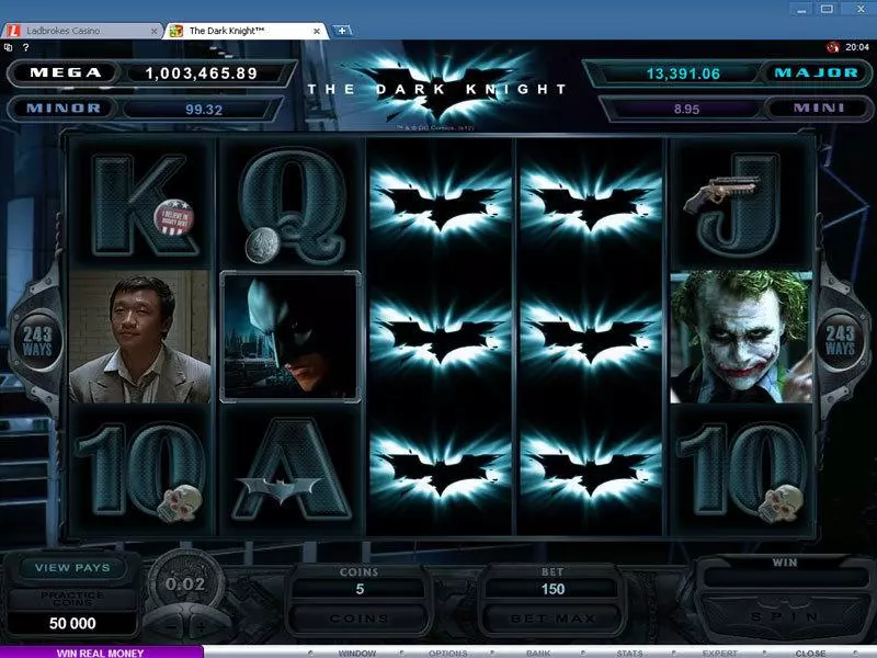 The Dark Knight Fun Slot Game made by Microgaming with 5 Reel and 243 Line