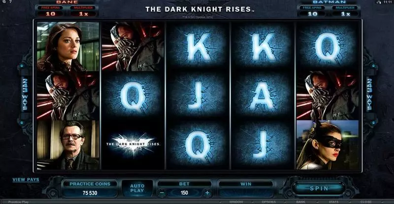 The Dark Knight Rises Fun Slot Game made by Microgaming with 5 Reel and 243 Line