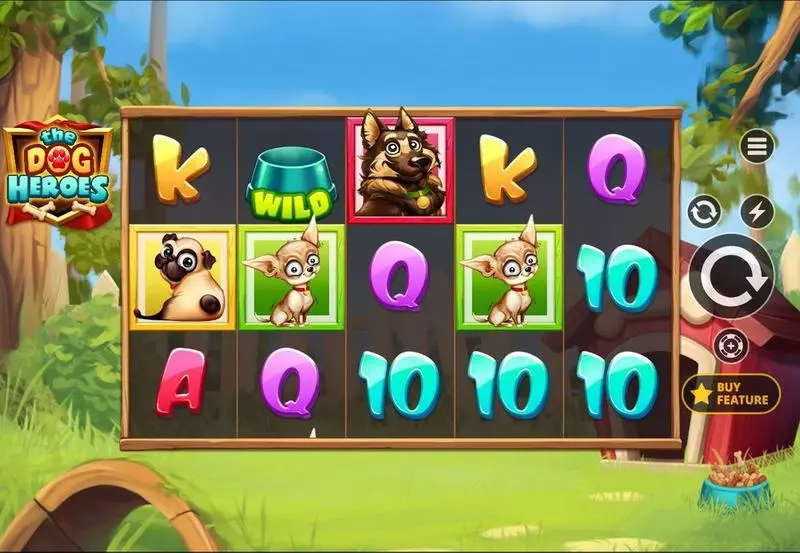 The Dog Heroes Fun Slot Game made by Apparat Gaming with 5 Reel and 20 Line