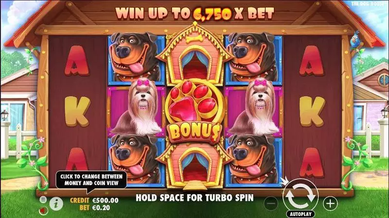 The Dog House Fun Slot Game made by Pragmatic Play with 5 Reel and 20 Line