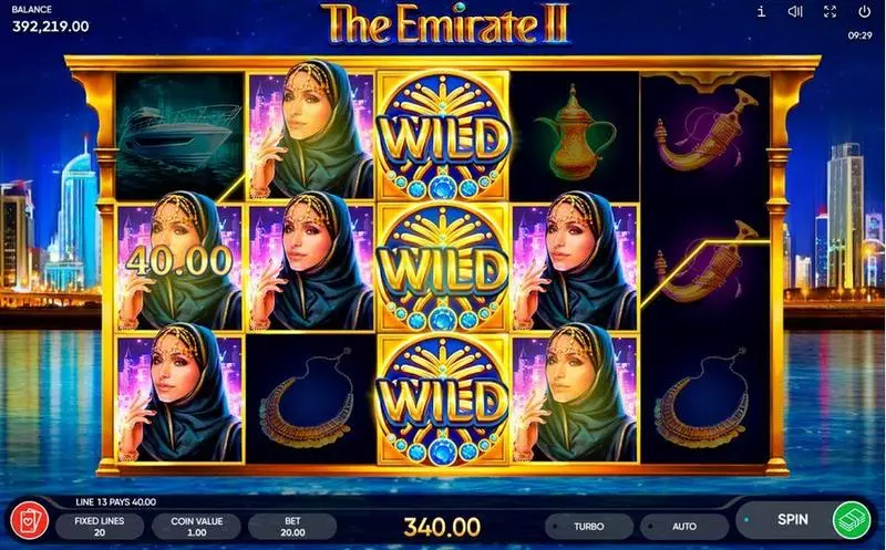 The Emirate II Fun Slot Game made by Endorphina with 5 Reel and 20 Line
