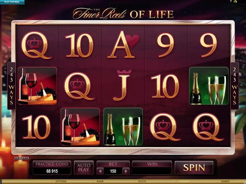The Finer Reels of Life Fun Slot Game made by Microgaming with 5 Reel and 243 Line