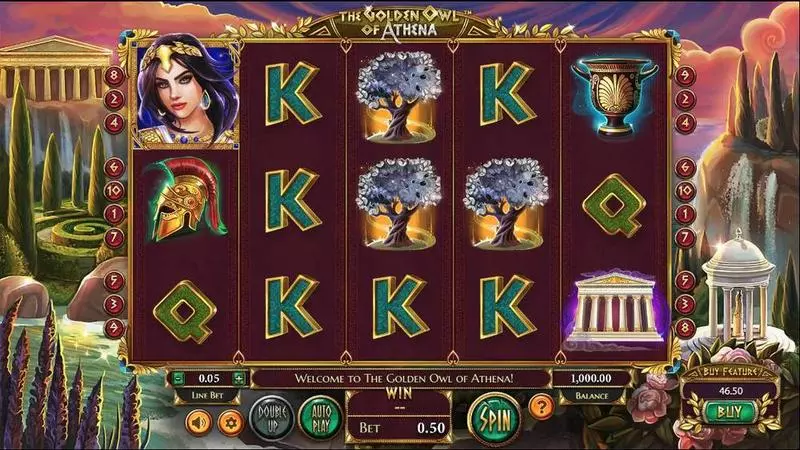 The Golden Owl of Athena Fun Slot Game made by BetSoft with 5 Reel and 25 Line