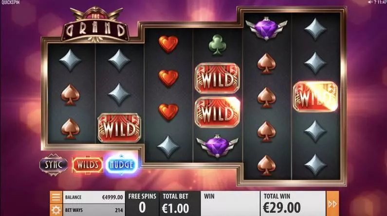 The Grand Fun Slot Game made by Quickspin with 6 Reel and 214 Line